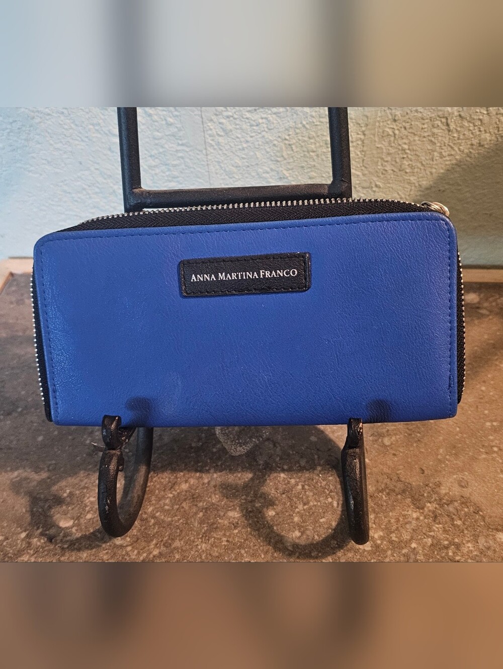 Anna Martina Franco Royal Blue Zip Wallet - Picture 1 of 2